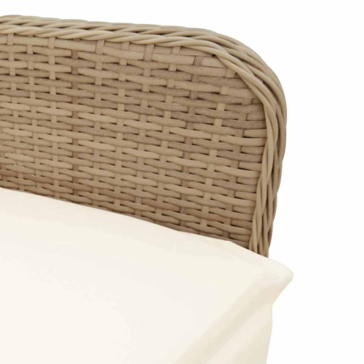 VIDAXL Ensemble de bistro de jardin 11 pcs coussins beige poly rotin