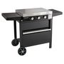 Voir la diapositive 2 : COOK'IN GARDEN Plancha gaz 3 brûleurs sur chariot avec couvercle FINESTA