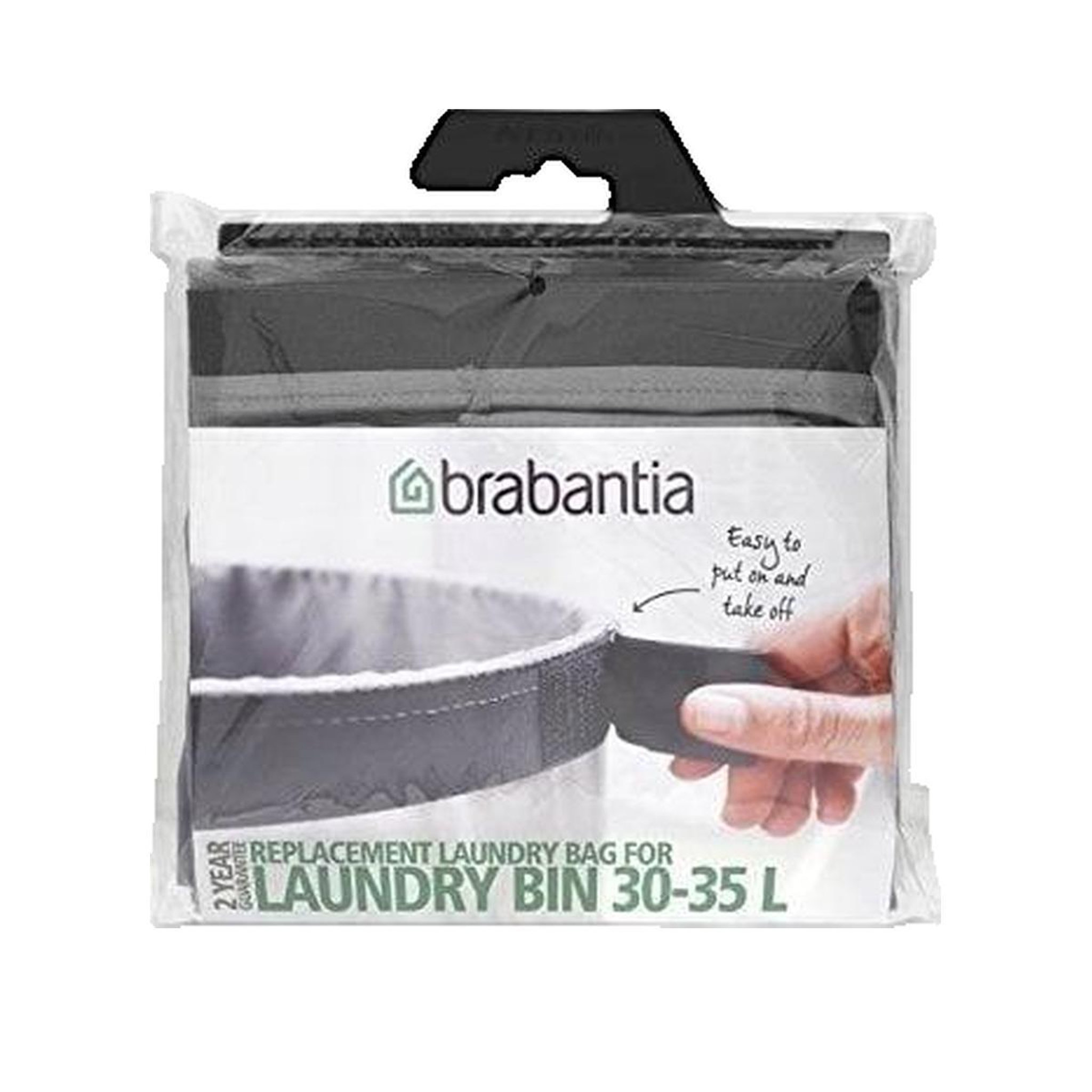 Voir la diapositive 3 : BRABANTIA Sac à linge Brabantia 60 litres en coton gris