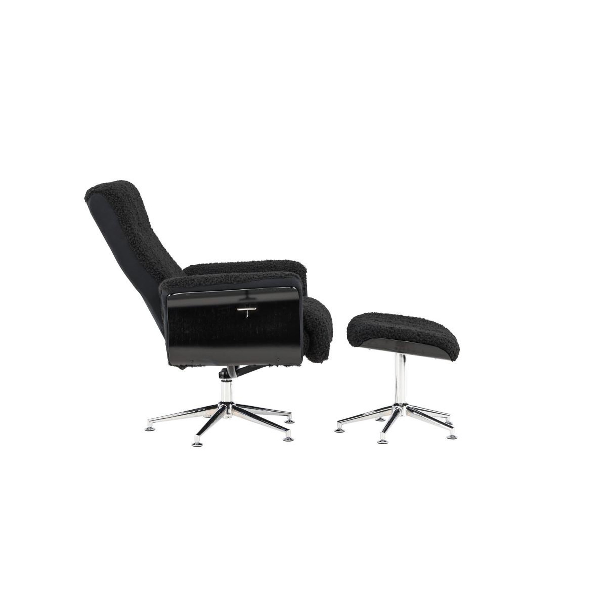 Voir la diapositive 4 : Paris Prix Fauteuil avec repose-pieds  hagon  112cm gris foncé