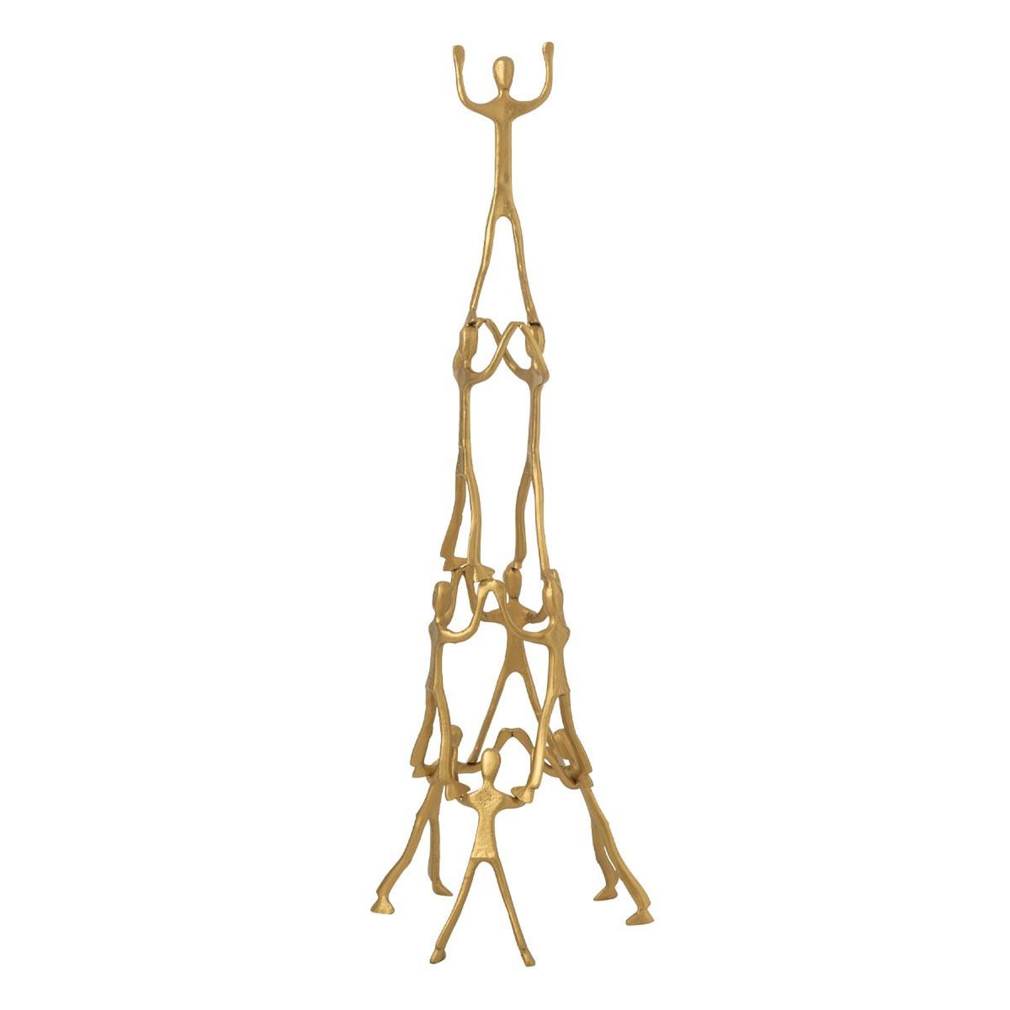J-LINE Statue figurine en métal  tower  147cm doré