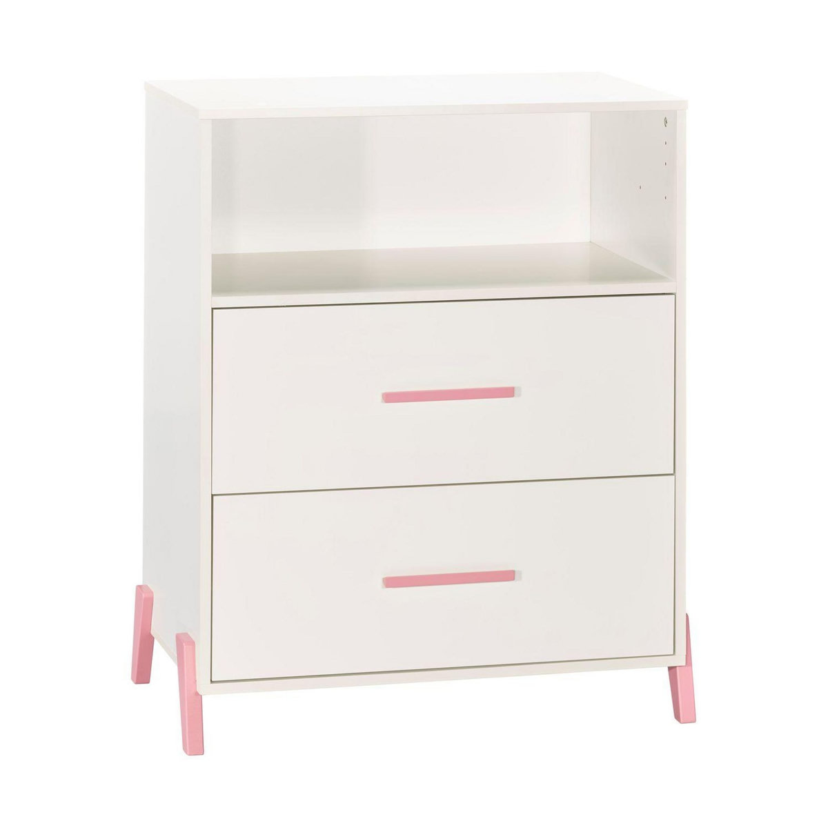 BABY PRICE Commode 2 Tiroirs et 1 Niche - JOY ROSE