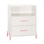 Voir la diapositive 2 : BABY PRICE Commode 2 Tiroirs et 1 Niche - JOY ROSE