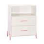 Voir la diapositive 2 : BABY PRICE Commode 2 Tiroirs et 1 Niche - JOY ROSE
