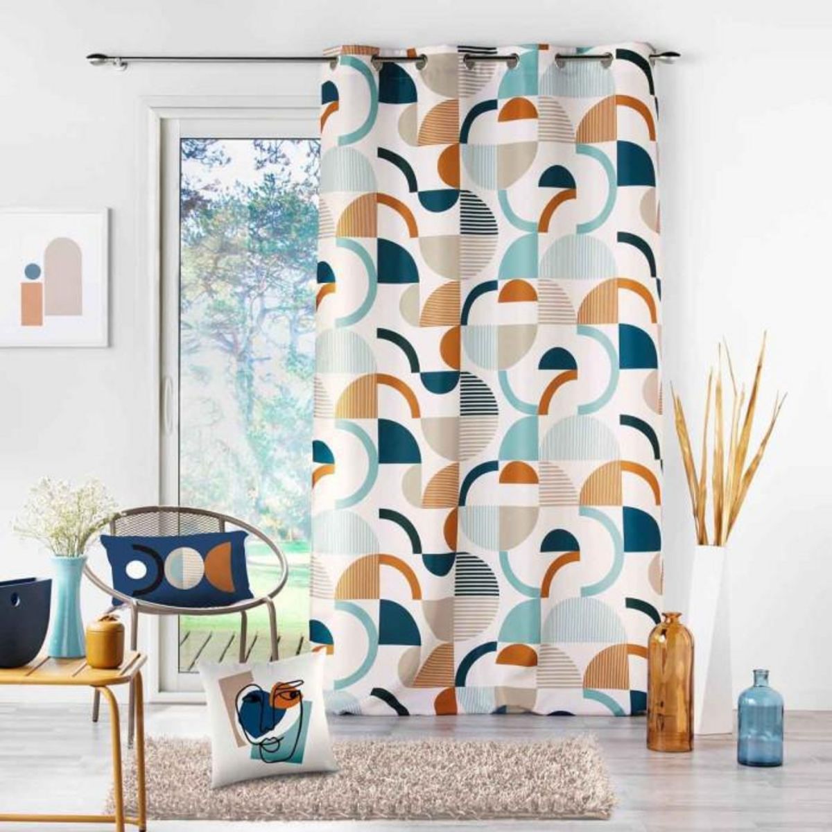 Paris Prix Coussin Déco  Neoline  30x50cm Bleu