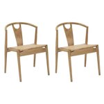 Paris Prix Lot de 2 Chaises en Bois  Japon  76cm Naturel