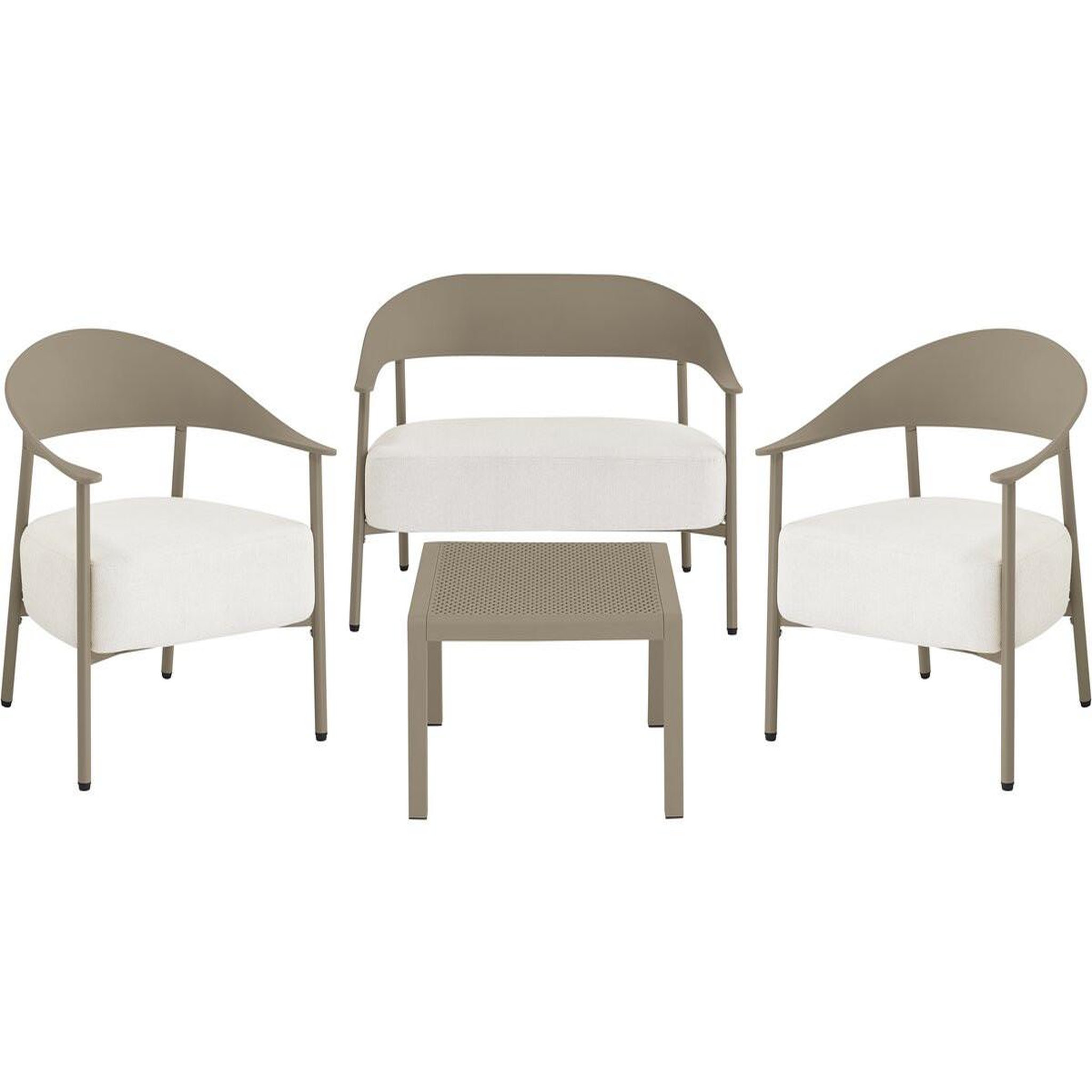 Habitat et Jardin Salon de jardin en métal et plastique  céora  - 4 places - taupe