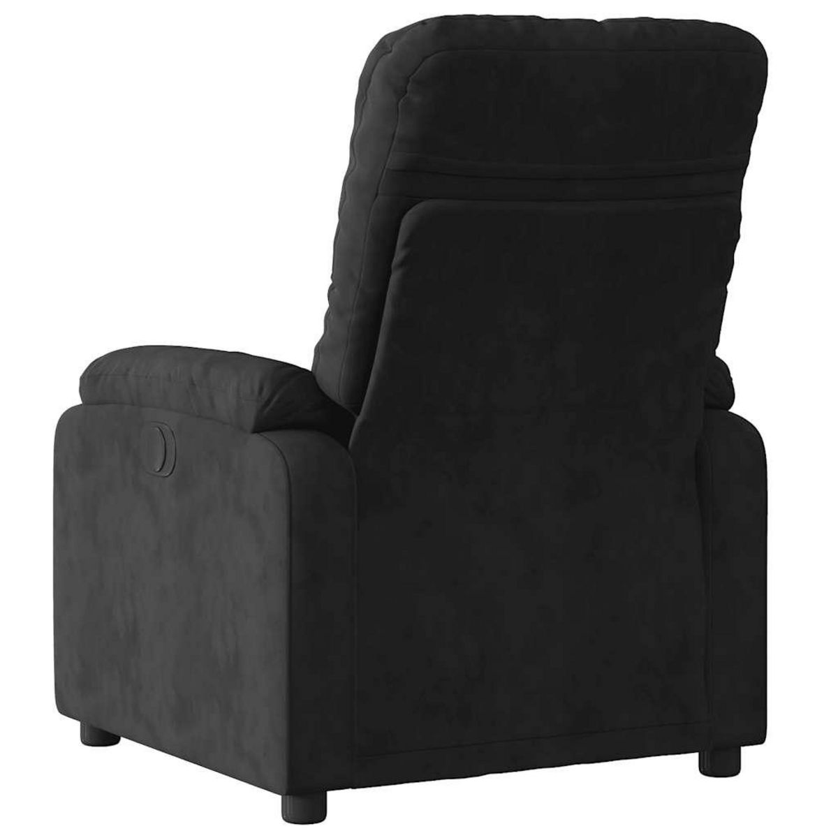 VIDAXL Fauteuil inclinable de massage electrique noir tissu microfibre