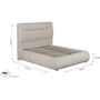Voir la diapositive 4 : Habitat et Jardin Lit double avec coffre en velours  Chamonix  - 140 x 190 cm - Beige