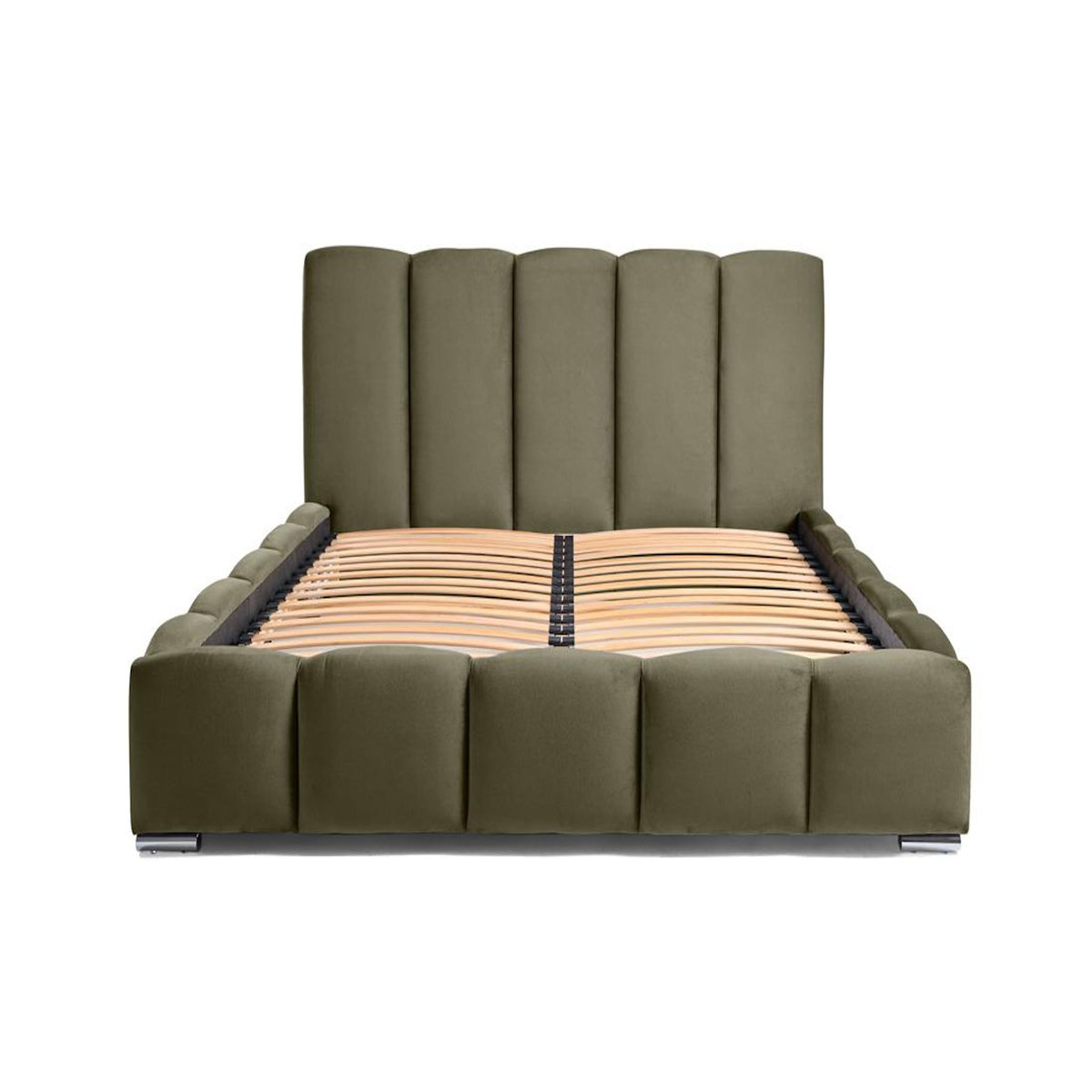 BEST MOBILIER Torreon - lit coffre - 160x200 - sommier inclus - en velours