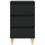 Voir la diapositive 5 : VIDAXL Table de chevet avec pieds en bois noir 40x35x69 cm
