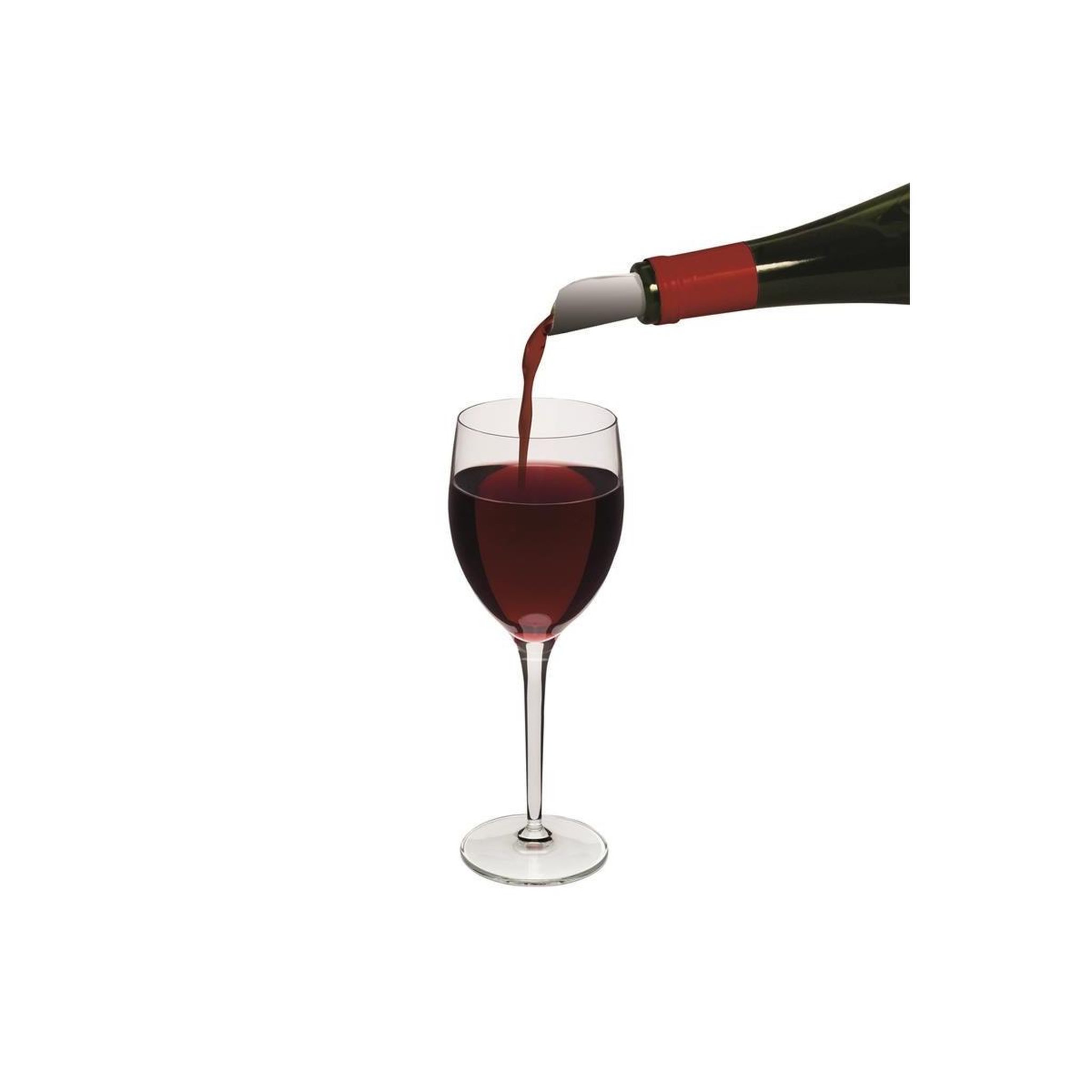 Voir la diapositive 3 : COOK CONCEPT Lot de 6 stop-gouttes  vins  7cm argent