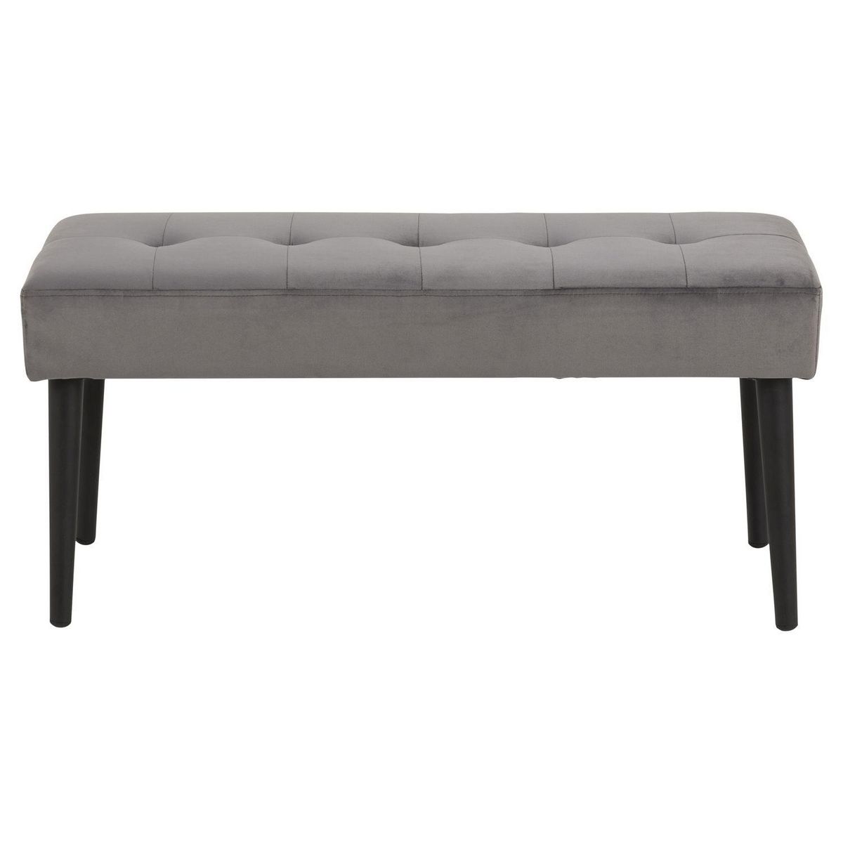 TOILINUX Banc 2 places Bella en métal et tissus effet velours