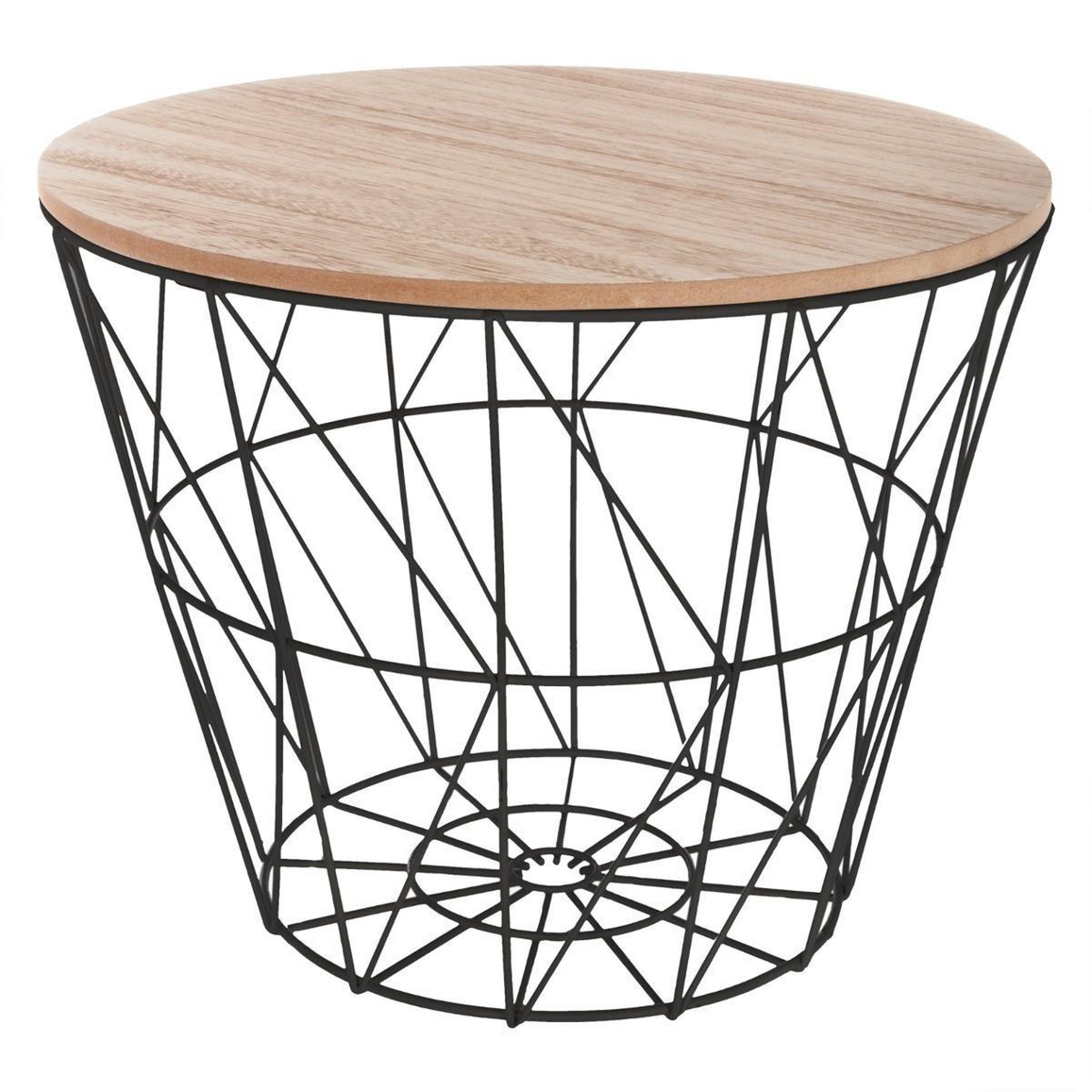 ATMOSPHERA Table d'appoint design  kumi  30cm noir