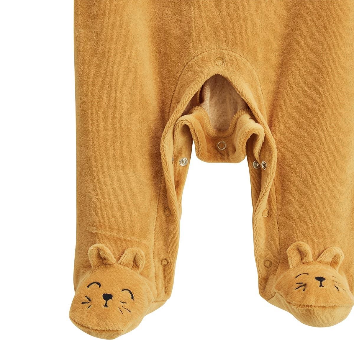 Petit Béguin Pyjama bébé en velours Charly