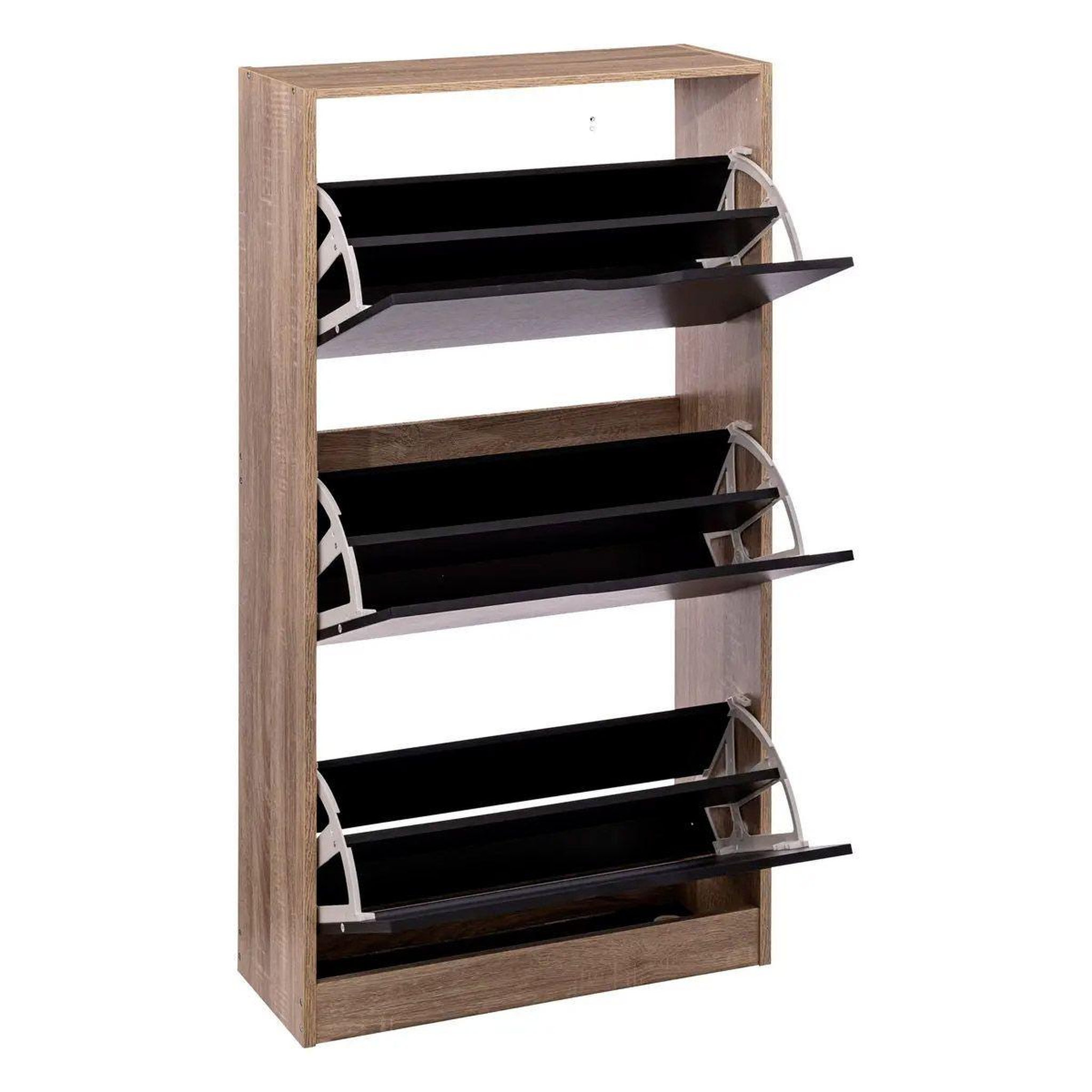 Voir la diapositive 2 : FIVE Meuble à chaussures 3 tiroirs  mylan  119cm noir