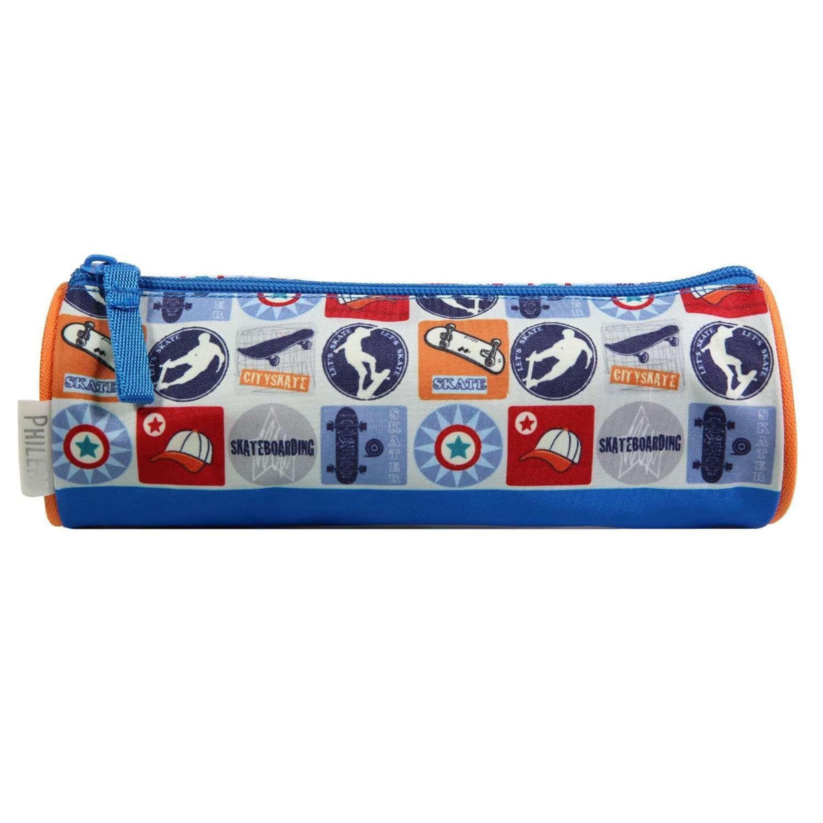 Bagtrotter BAGTROTTER Trousse scolaire ronde Phileas Bleue Skate