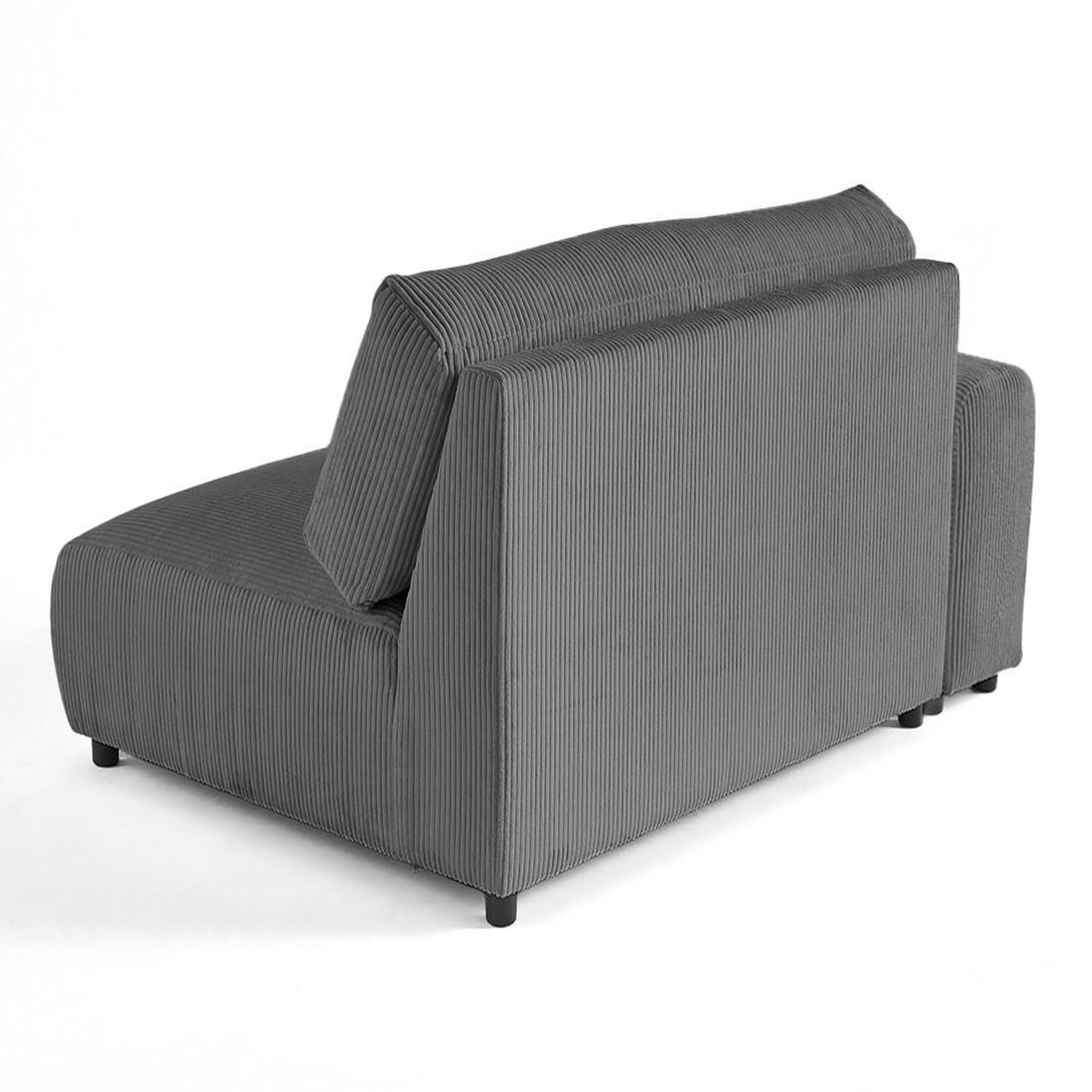 Voir la diapositive 4 : BEST MOBILIER Garance - module d'assise 3 places avec accoudoir gauche - en velours côtelé
