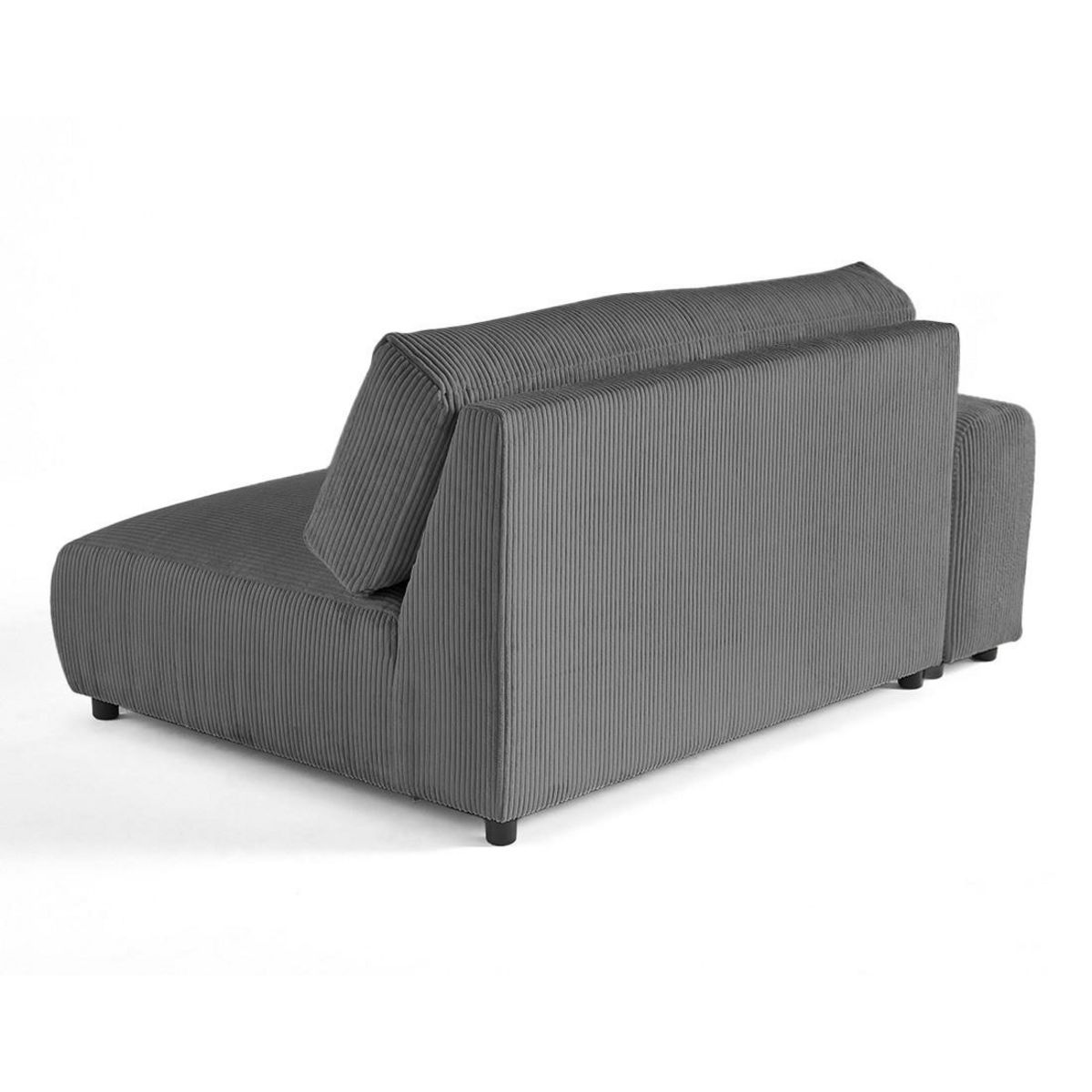 LISA DESIGN Garance - module d'assise 3 places avec accoudoir gauche - en velours côtelé