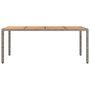 Voir la diapositive 3 : VIDAXL Table de jardin et dessus en bois Gris Resine tressee et acacia