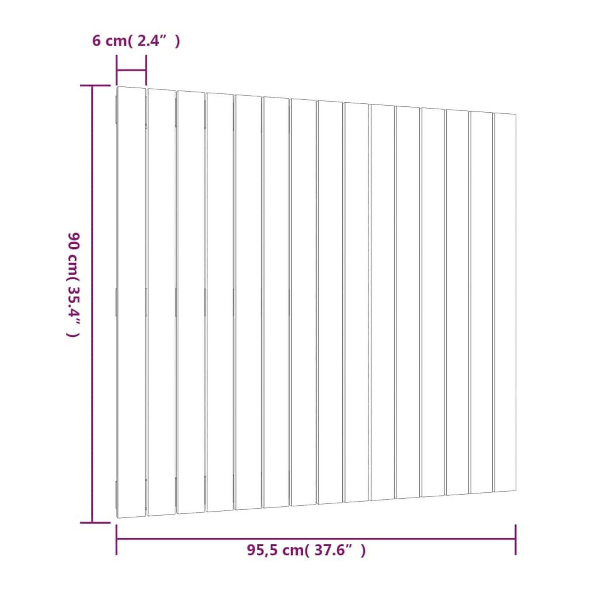 Voir la diapositive 6 : VIDAXL Tete de lit murale 95,5x3x90 cm Bois massif de pin