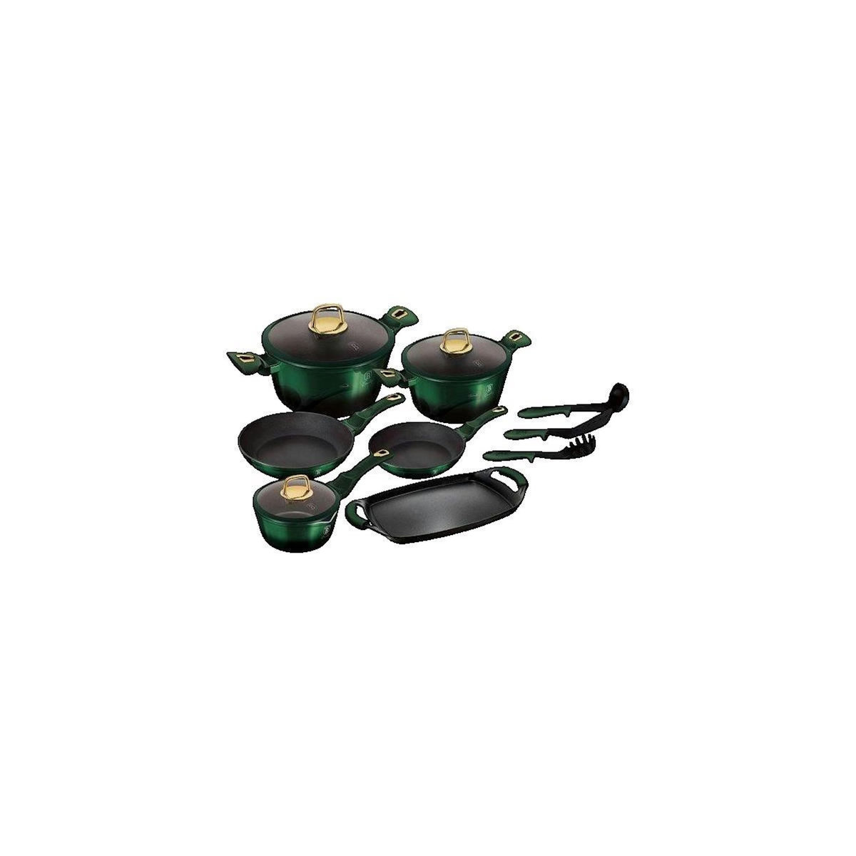 BERLINGER HAUS Batterie de cuisine Berlinger Haus Set 12 pièces Aluminium Forgé Vert