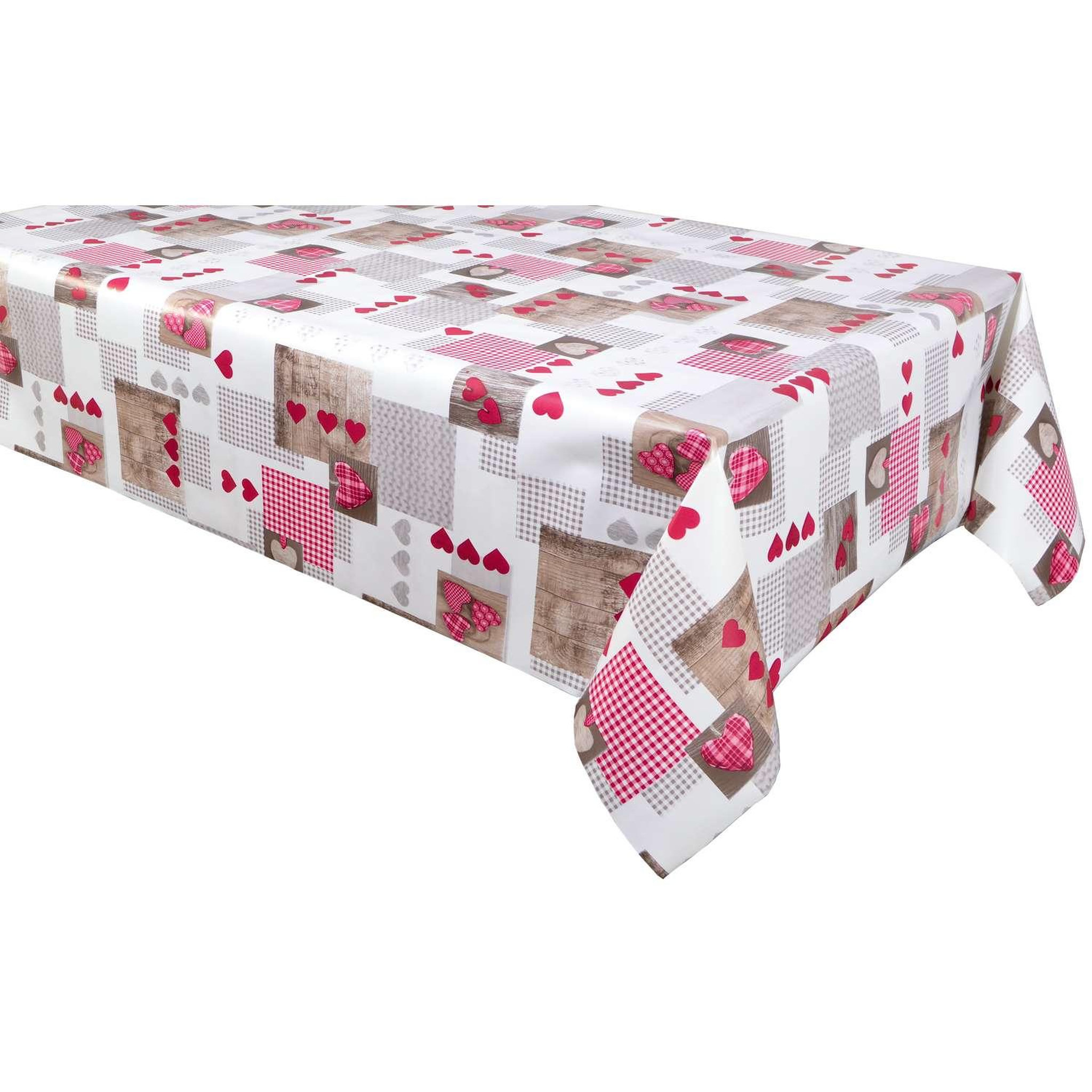 HABITABLE Nappe en toile cirée rectangulaire aspen - 140 x 200 cm - rouge