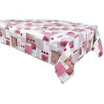 HABITABLE Nappe en toile cirée rectangulaire Aspen - 140 x 200 cm - Rouge