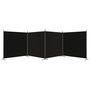 Voir la diapositive 4 : VIDAXL Cloison de separation 4 panneaux Noir 698x180 cm Tissu
