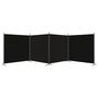 Voir la diapositive 4 : VIDAXL Cloison de separation 4 panneaux Noir 698x180 cm Tissu