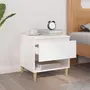 VIDAXL Table de chevet Blanc 50x46x50 cm Bois d'ingenierie