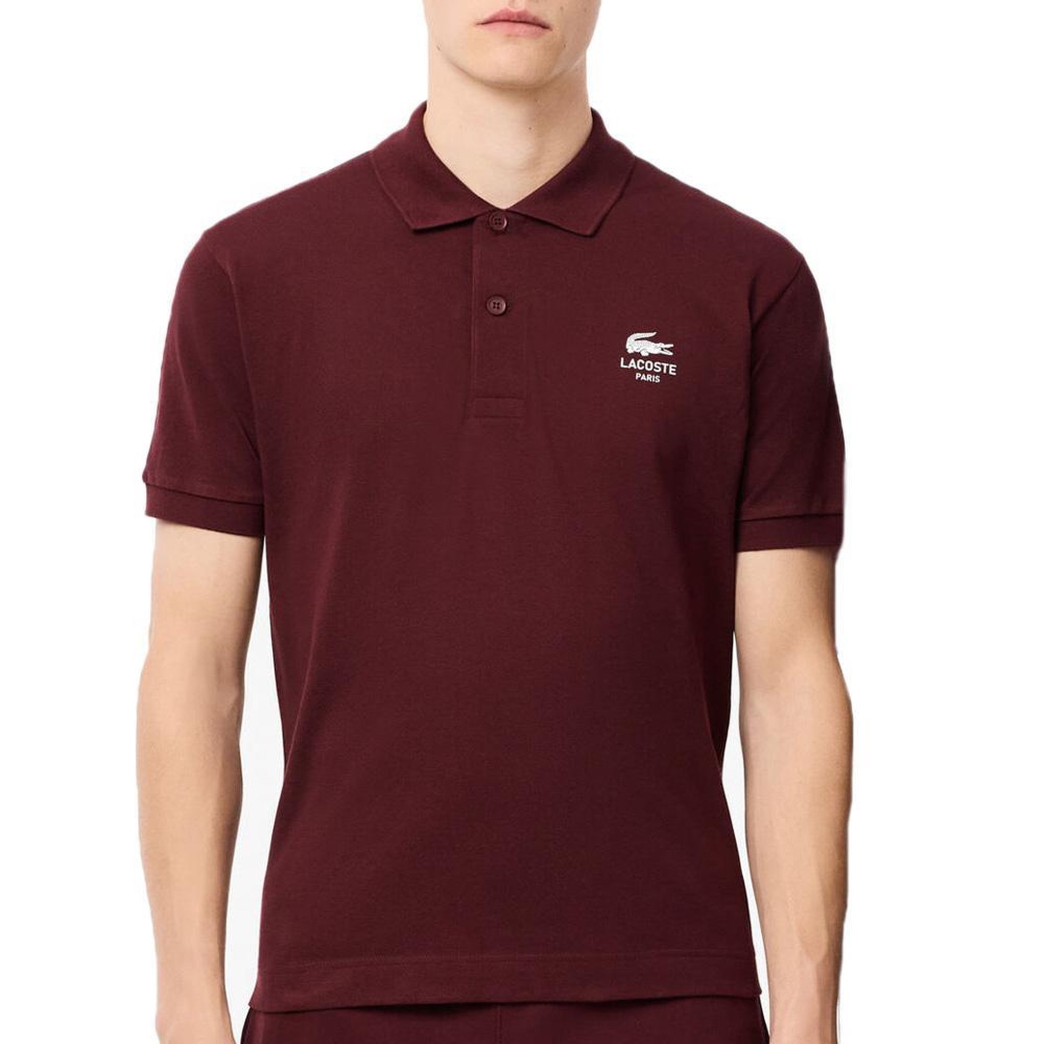 Lacoste Polo bordeaux mixte lacoste bord-cotes. Coloris disponibles : Rouge