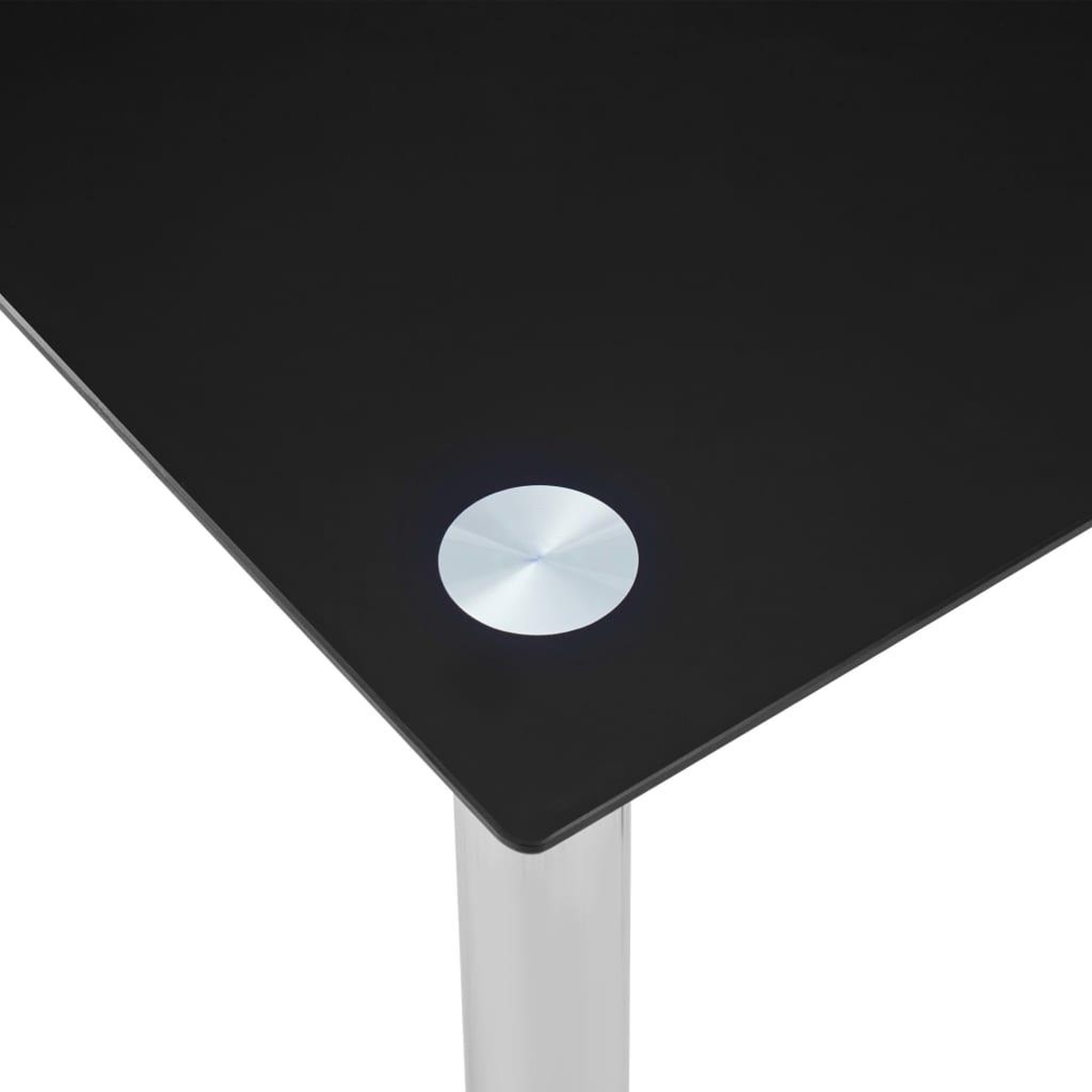 Voir la diapositive 4 : VIDAXL Table a manger Noir 120x60x75 cm Verre trempe