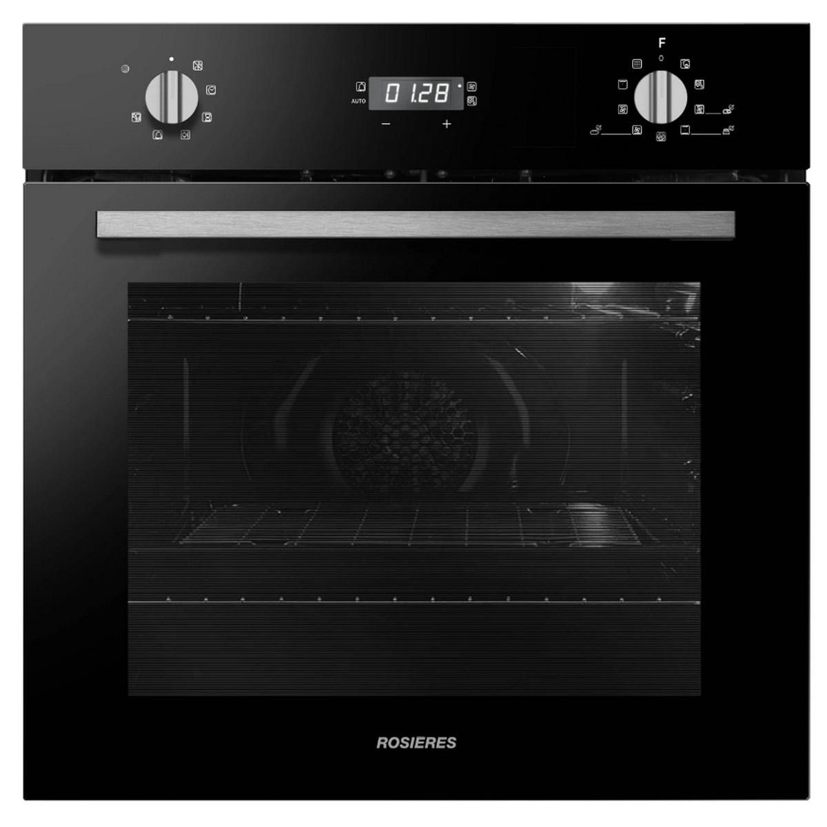 Rosieres Four intégrable multifonction 70l 60cm a pyrolyse noir - RFC3O5871PN