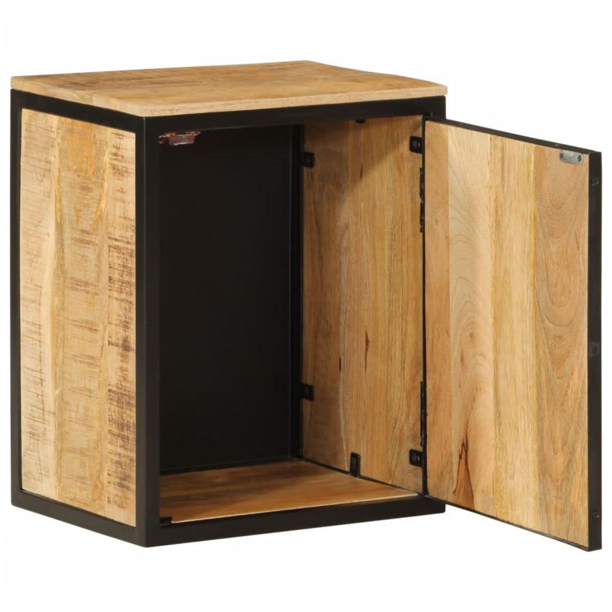 VIDAXL Armoire de salle de bain 40x30x50cm bois massif manguier et fer