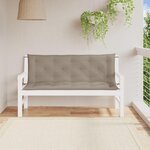 VIDAXL Coussins de banc jardin lot de 2 taupe 150x50x7 cm tissu Oxford
