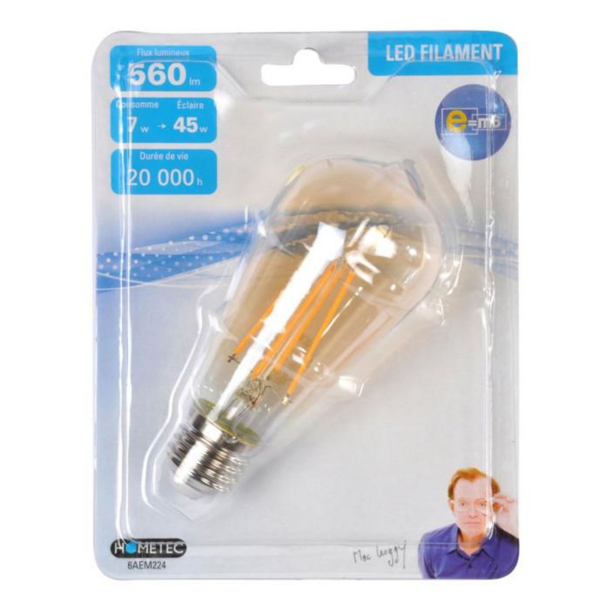 Paris Prix Ampoule LED Filament  Ogive  13cm Ambre