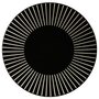 TOILINUX Lot 2x Assiette plate Sun - Diam. 27 cm - Noir