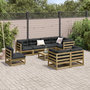 Voir la diapositive 3 : VIDAXL Salon de jardin 9 pcs avec coussins bois de pin impregne