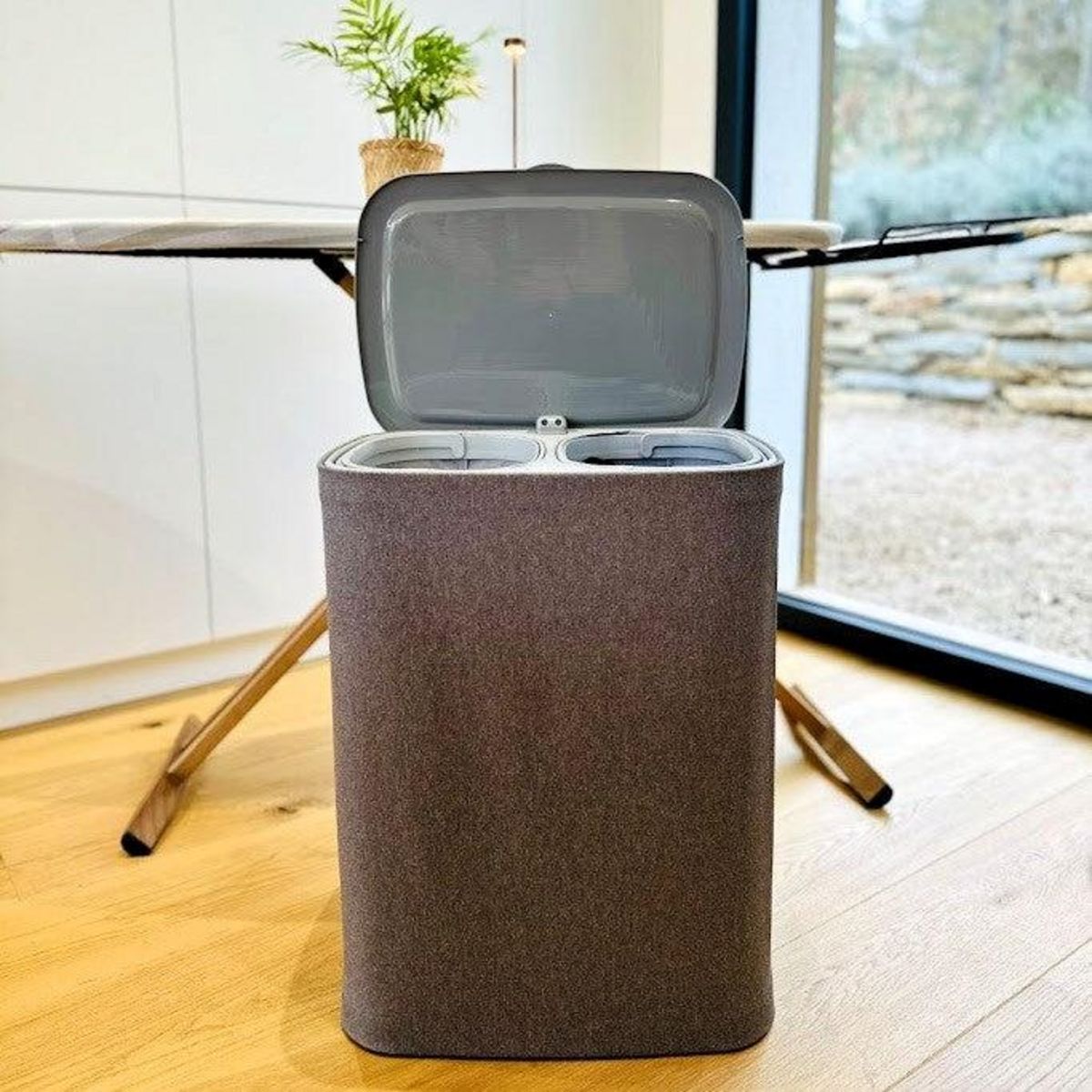 Kitchen move Panier à linge SVEN Gris Tissu 50L