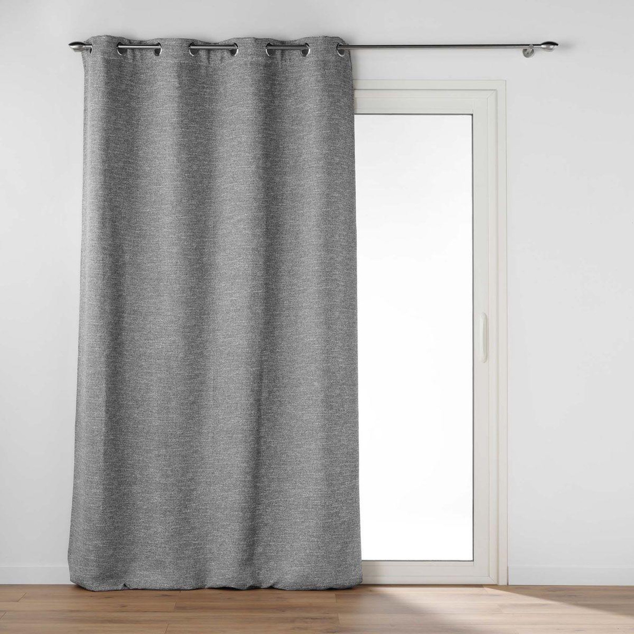 Douceur d'Intérieur Rideau occultant jacquard  dusky  140x240cm anthracite