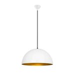 TOILINUX Suspension Konya en métal - Blanc et or