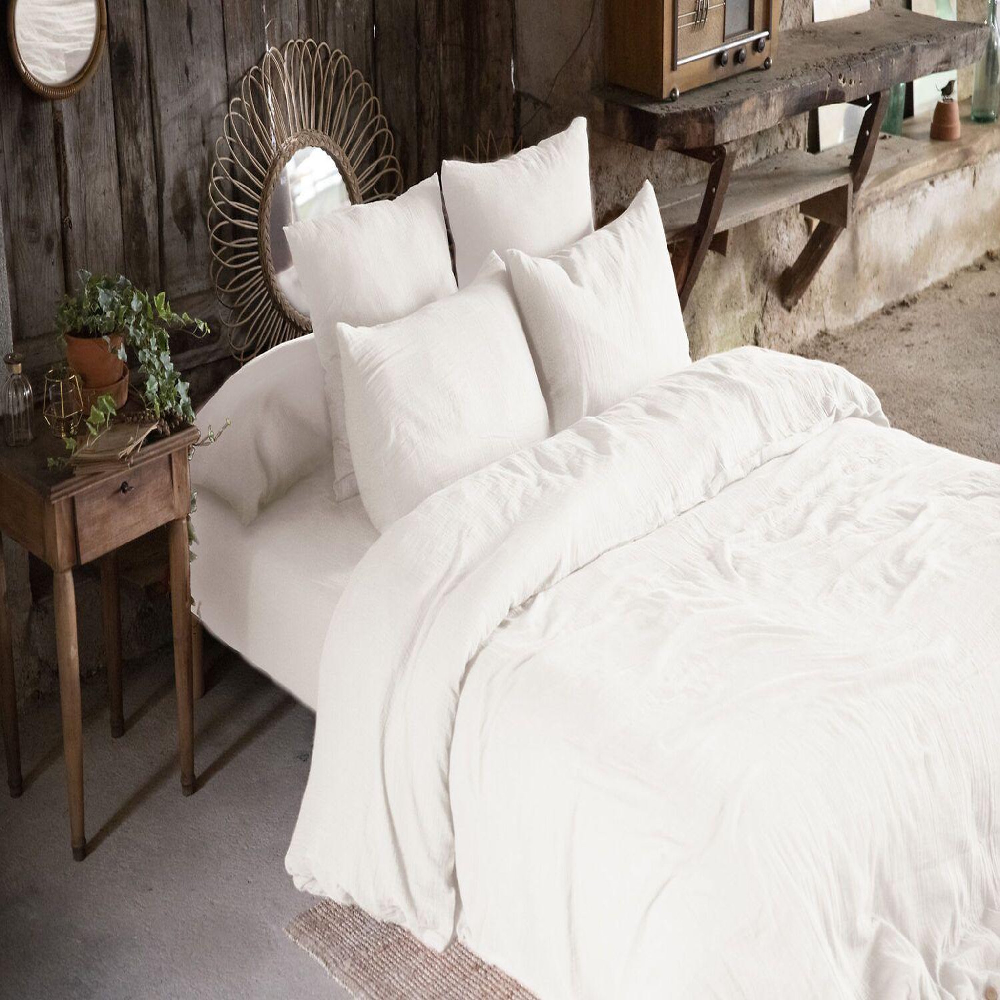 Voir la diapositive 1 : Home collection Housse de couette 100% gaze de coton