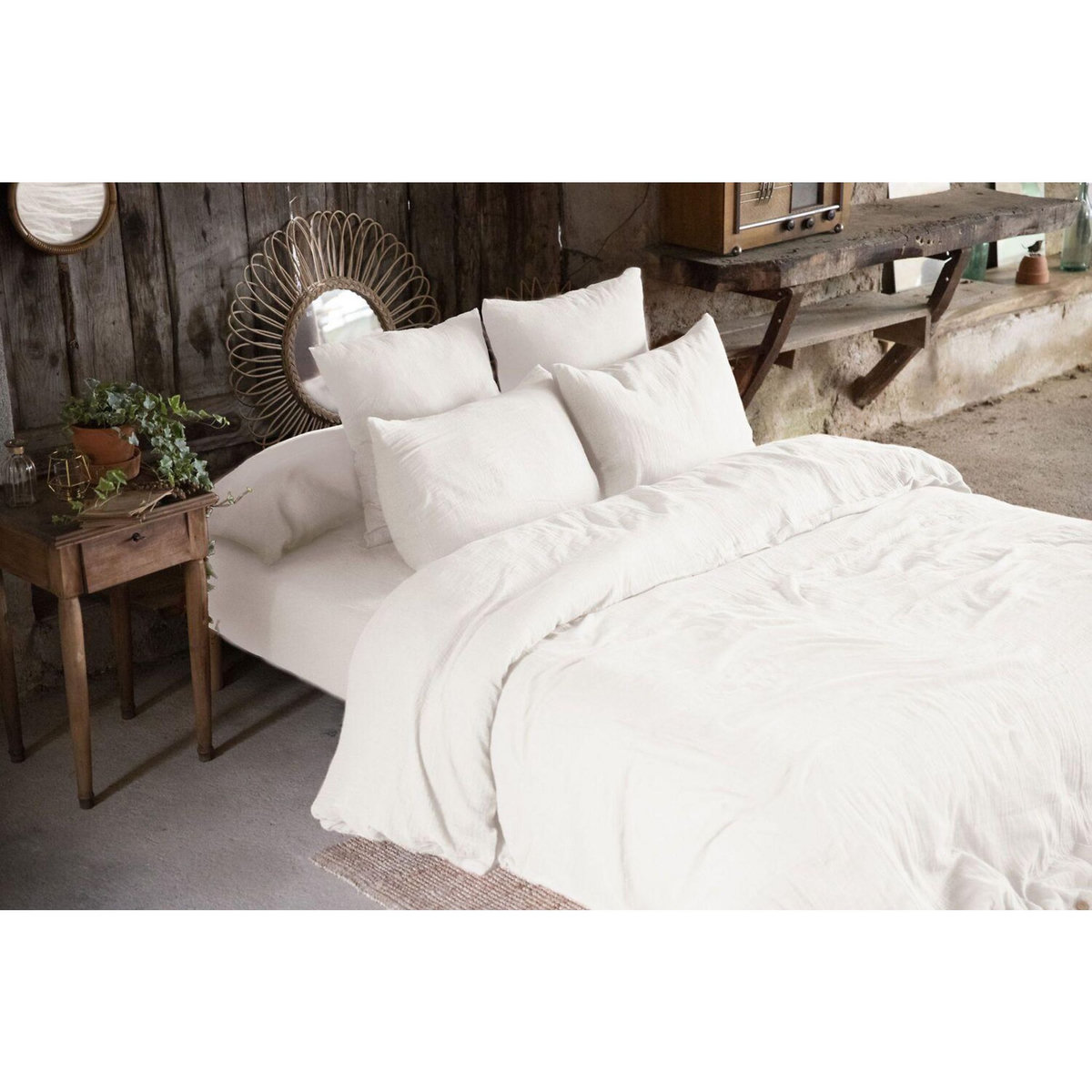 Home collection Housse de couette 100% gaze de coton