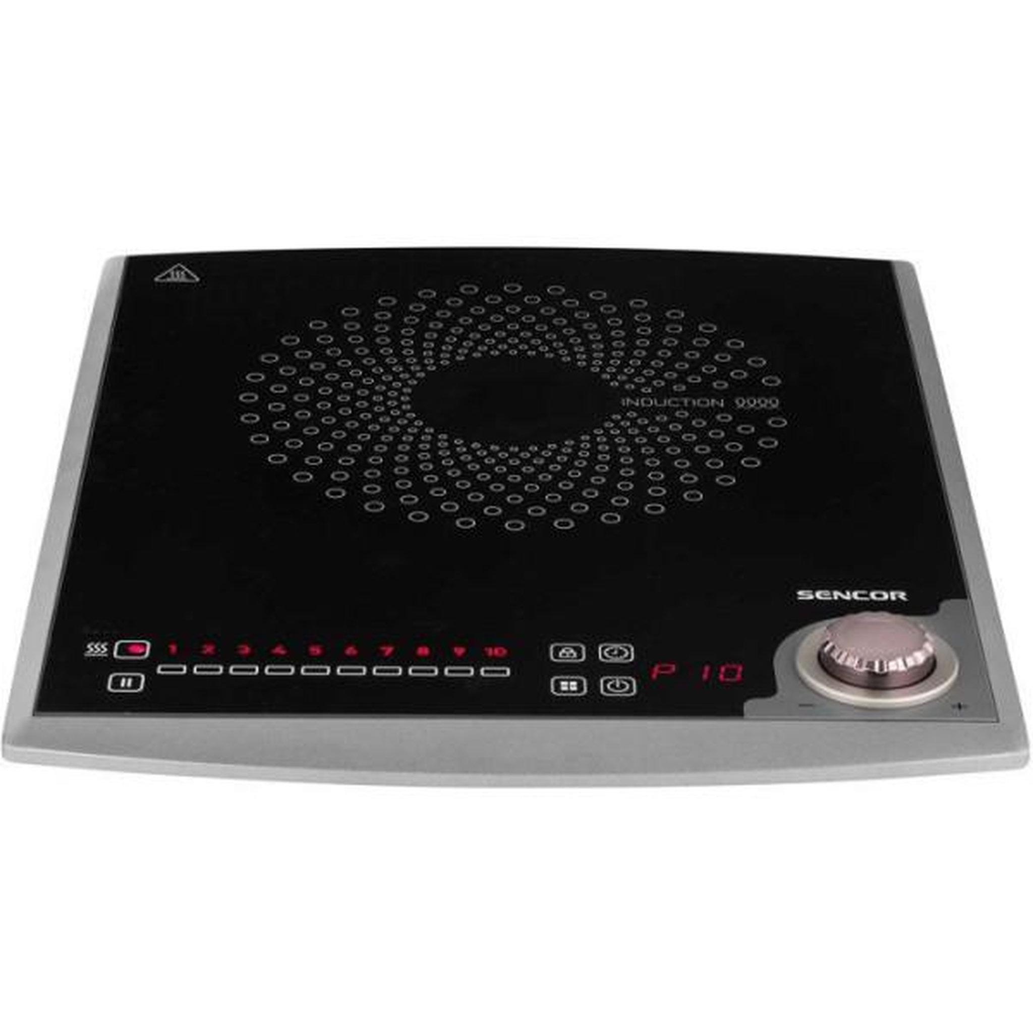 Voir la diapositive 3 : MARKET24 Plaque de cuisson a induction Sencor SCP 3414GY - 1 foyer - Commandes tactiles - 10 niveaux - Compacte - 2000 W - Noire