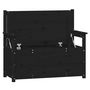 Voir la diapositive 5 : VIDAXL Banc Noir 112,5x51,5x96,5 cm Bois de pin massif