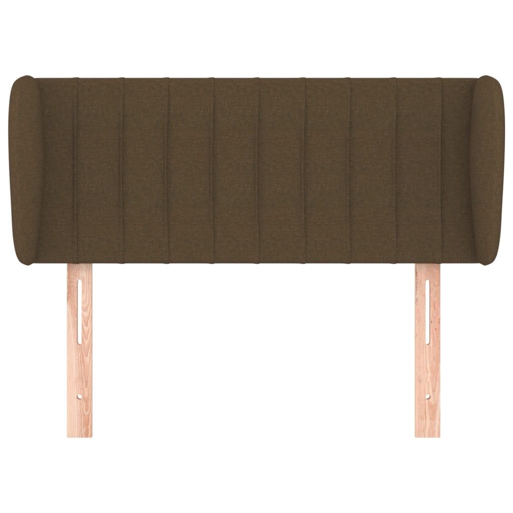 Voir la diapositive 3 : VIDAXL Tete de lit avec oreilles Marron fonce 93x23x78/88 cm Tissu