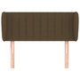 Voir la diapositive 3 : VIDAXL Tete de lit avec oreilles Marron fonce 93x23x78/88 cm Tissu