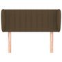 Voir la diapositive 3 : VIDAXL Tete de lit avec oreilles Marron fonce 93x23x78/88 cm Tissu