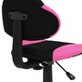 IDIMEX Chaise de bureau pour enfant ALONDRA fauteuil pivotant avec hauteur réglable, revêtement en mesh noir/rose